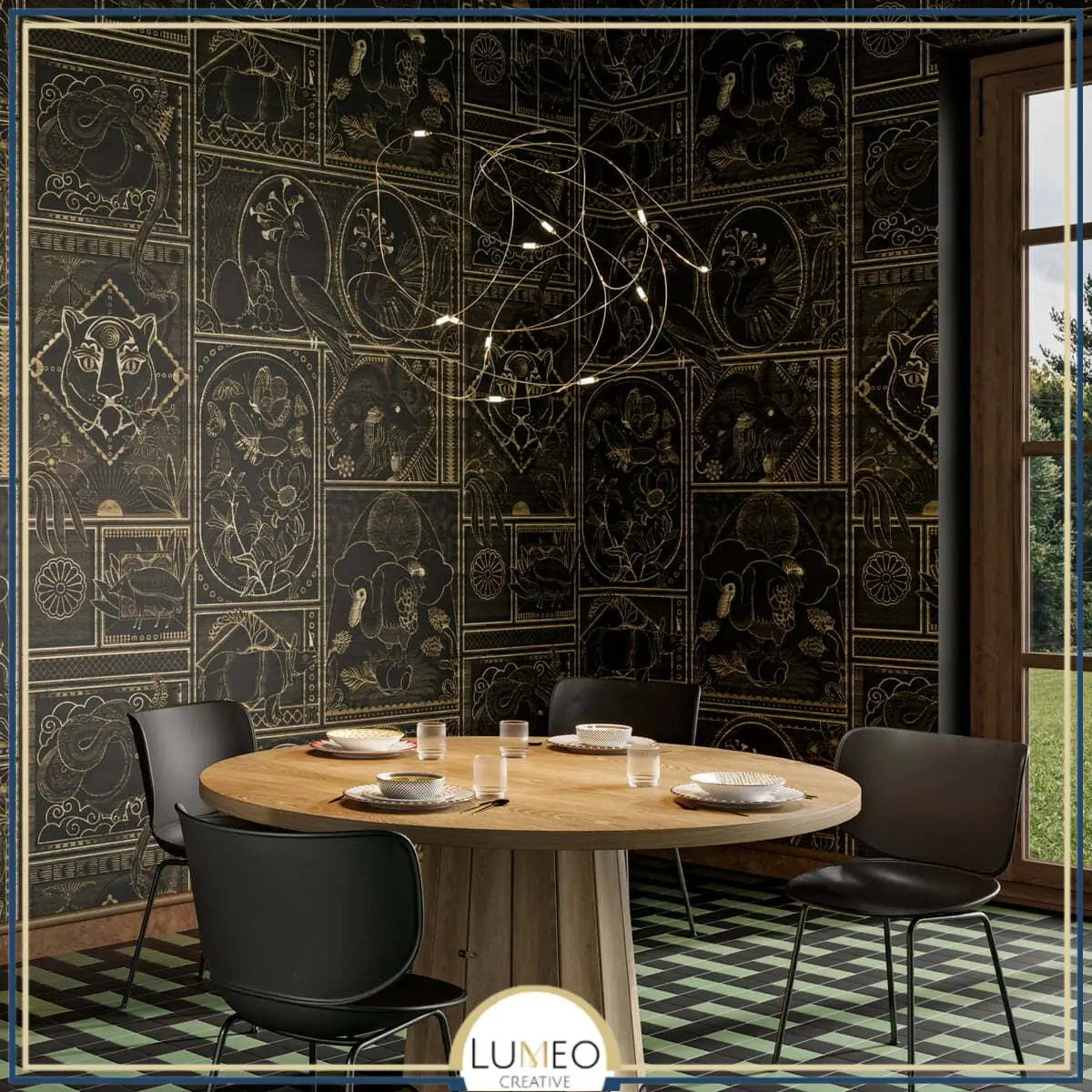 Lustre aérien filaire à LED | Chic & contemporain