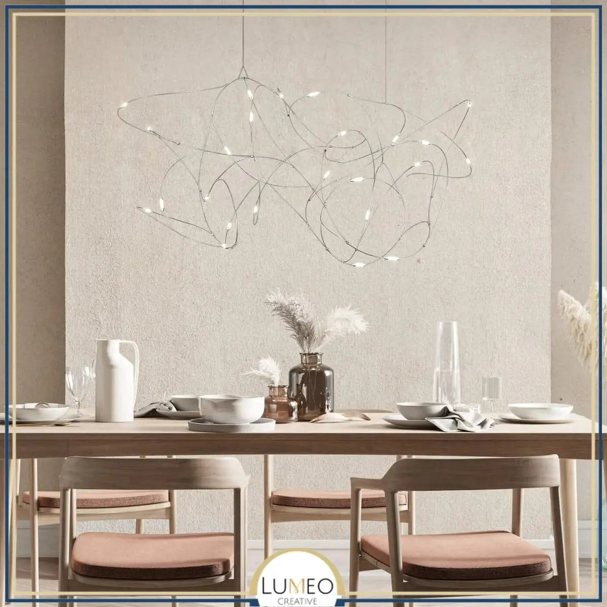 Lustre aérien filaire à LED | Chic & contemporain