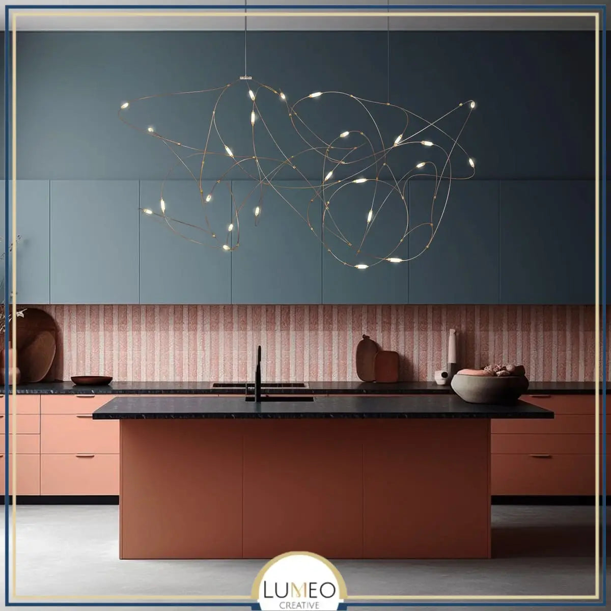 Lustre aérien filaire à LED | Chic & contemporain
