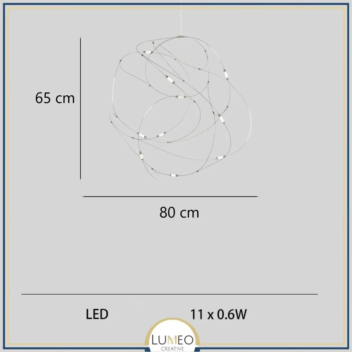 Lustre aérien filaire à LED | Chic & contemporain Or 80 cm / Blanc froid