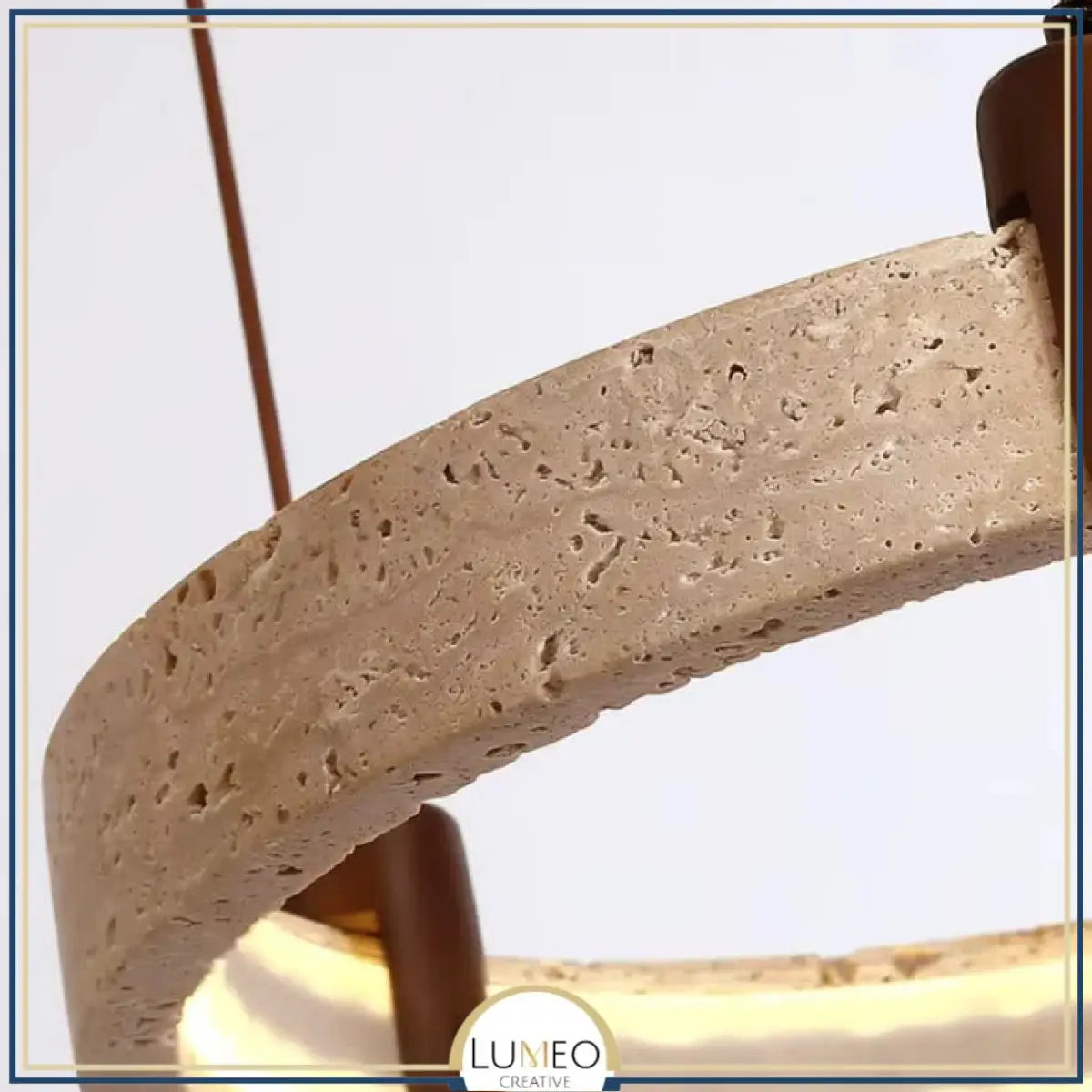 Lustre anneau en pierre naturelle