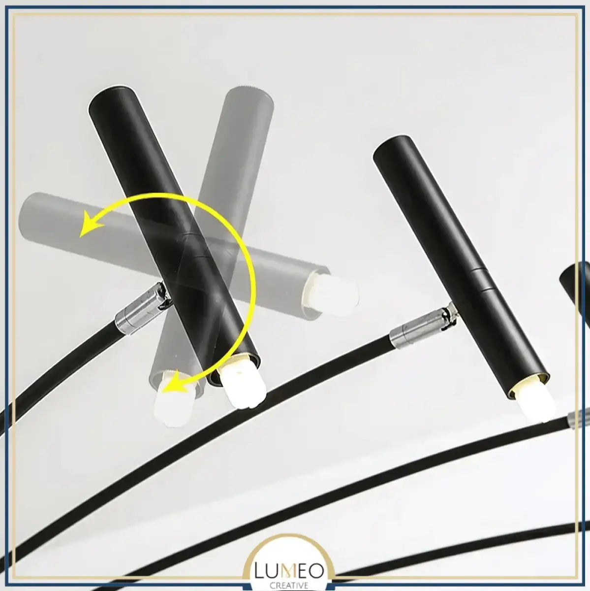 Lustre circulaire architectural en tubes à LED | Luminaire au design moderne