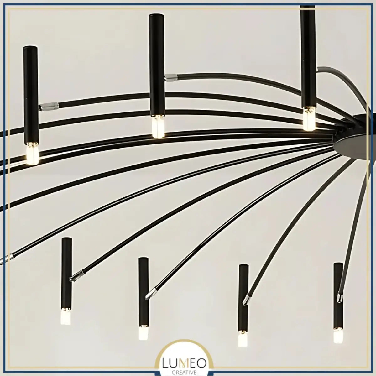 Lustre circulaire architectural en tubes à LED | Luminaire au design moderne