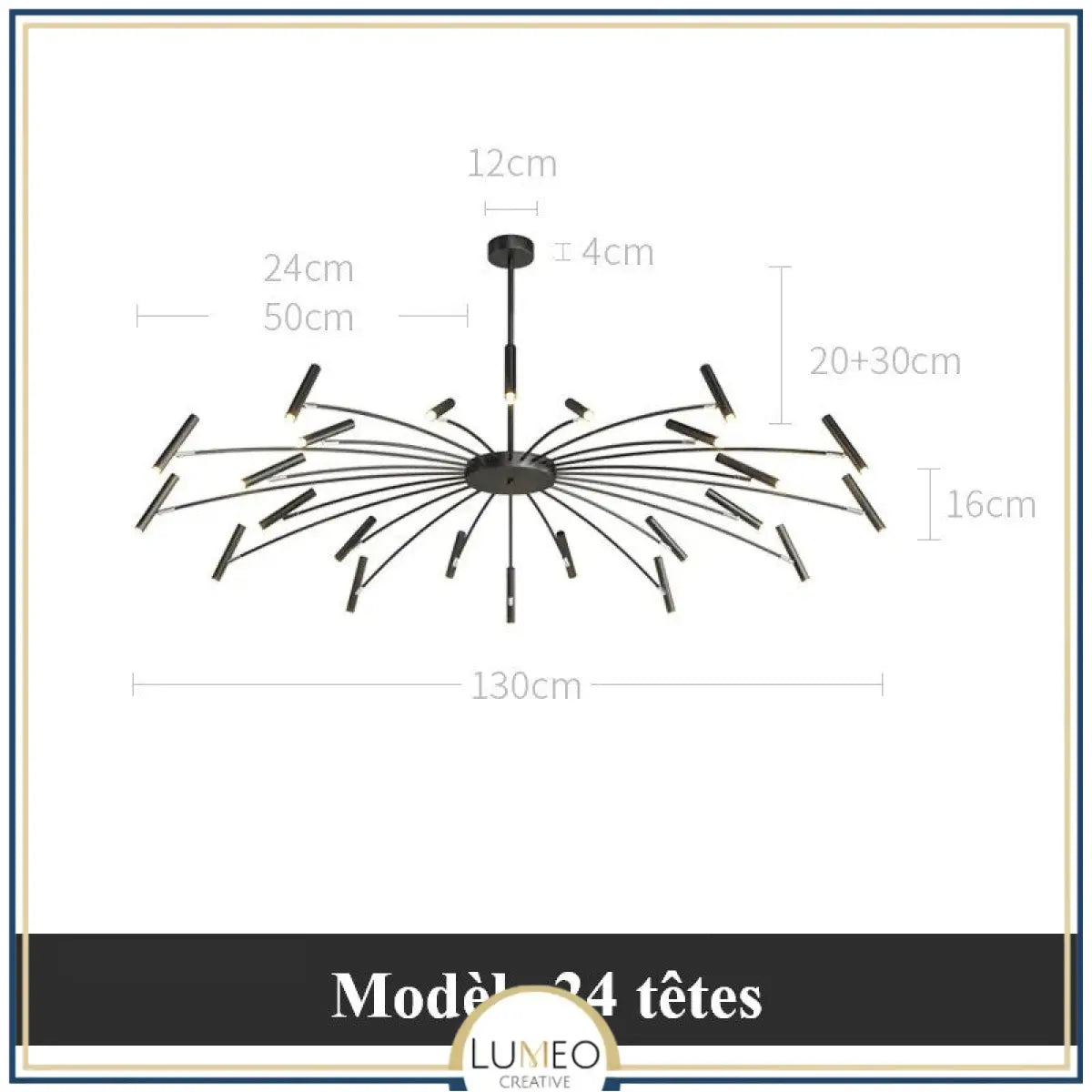 Lustre circulaire architectural en tubes à LED | Luminaire au design moderne
