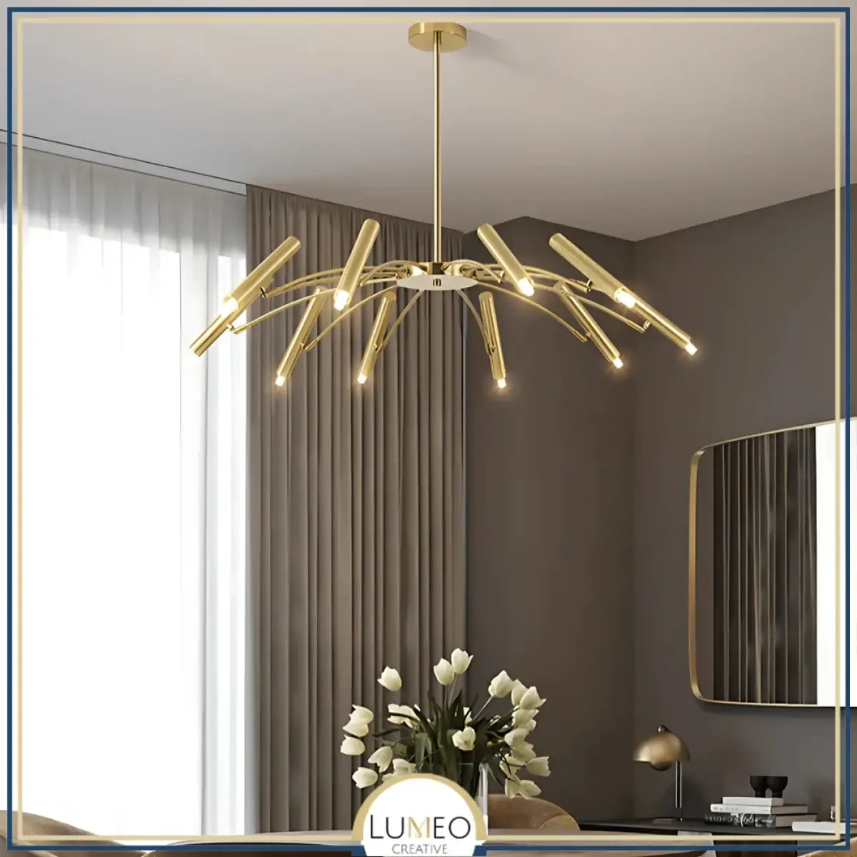 Lustre circulaire architectural en tubes à LED | Luminaire au design moderne