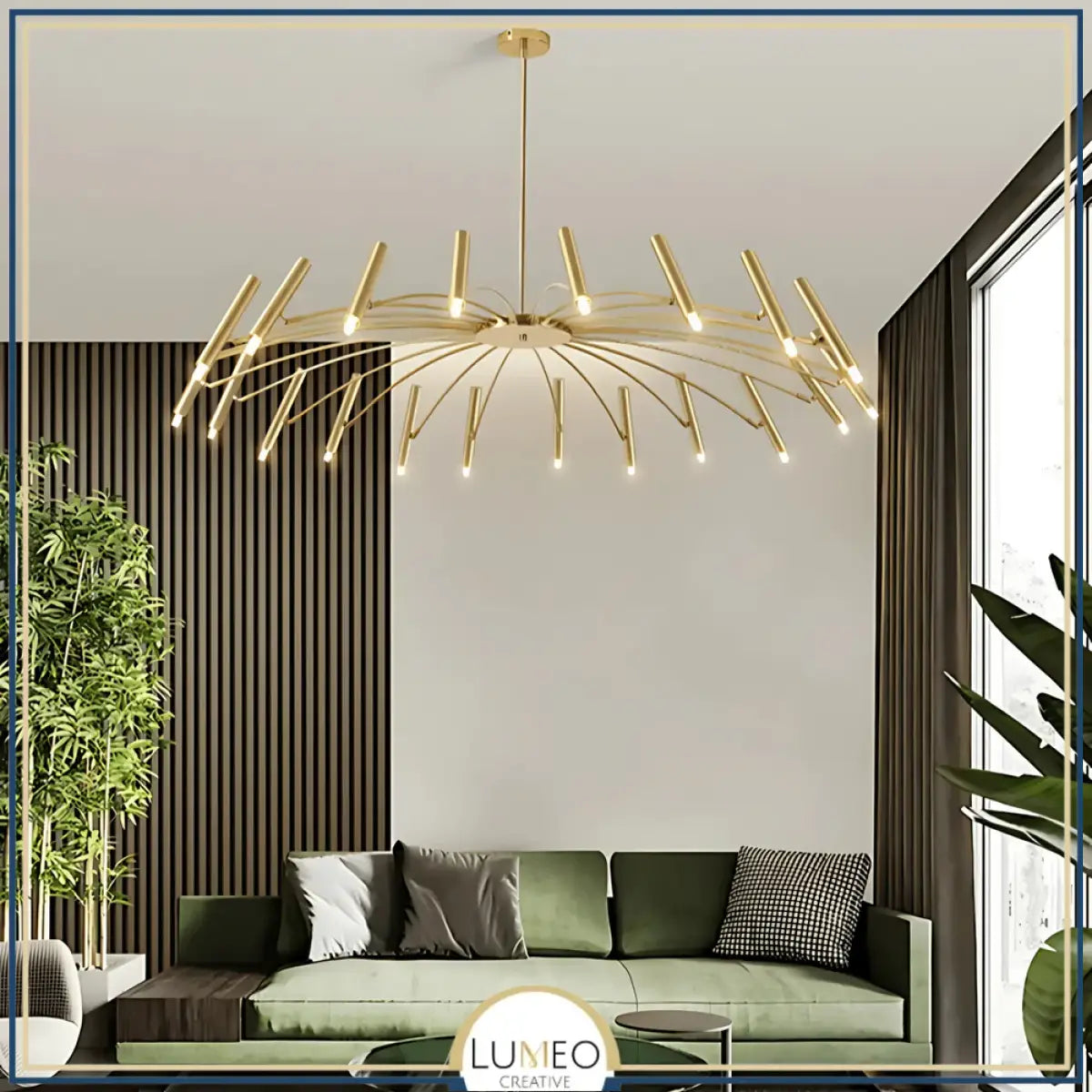 Lustre circulaire architectural en tubes à LED | Luminaire au design moderne