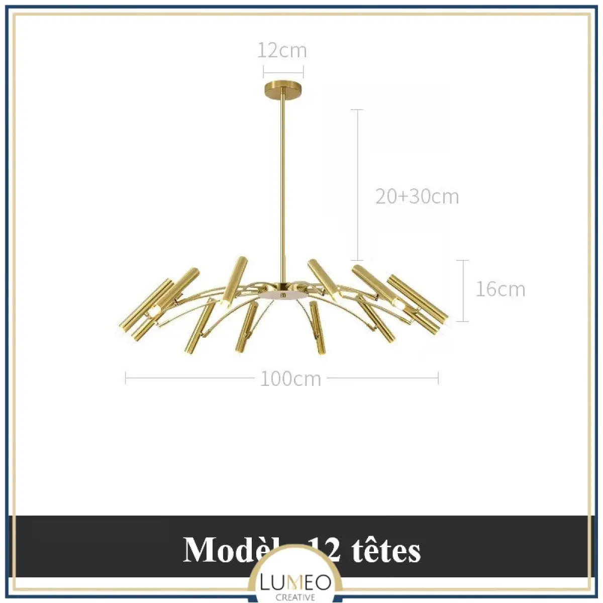 Lustre circulaire architectural en tubes à LED | Luminaire au design moderne