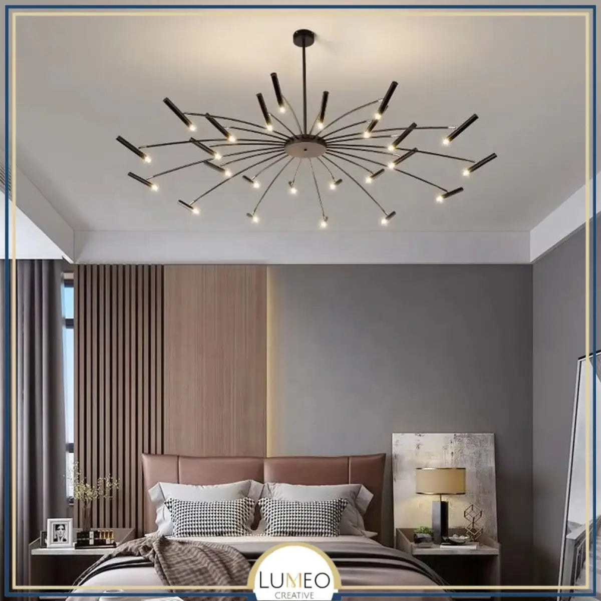 Lustre circulaire architectural en tubes à LED | Luminaire au design moderne