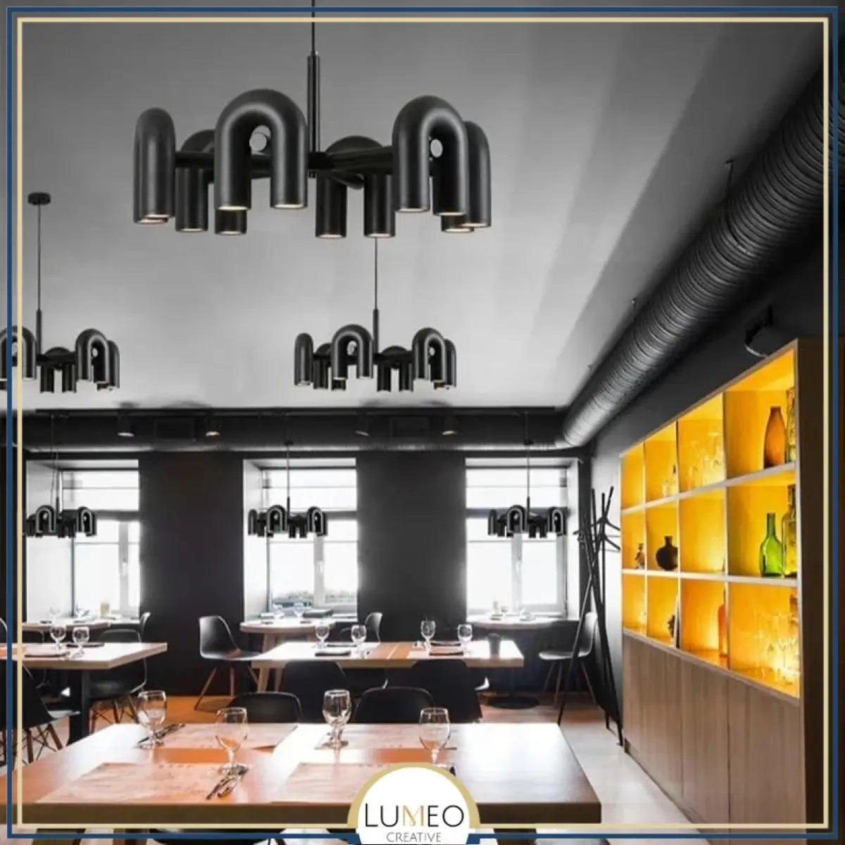 Lustre design tubulaire contemporain