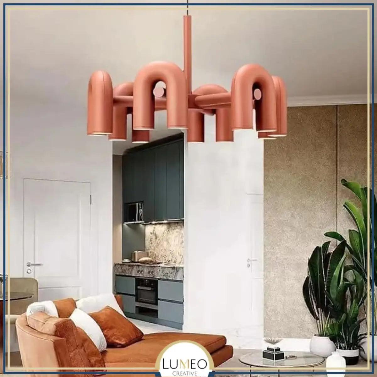 Lustre design tubulaire contemporain