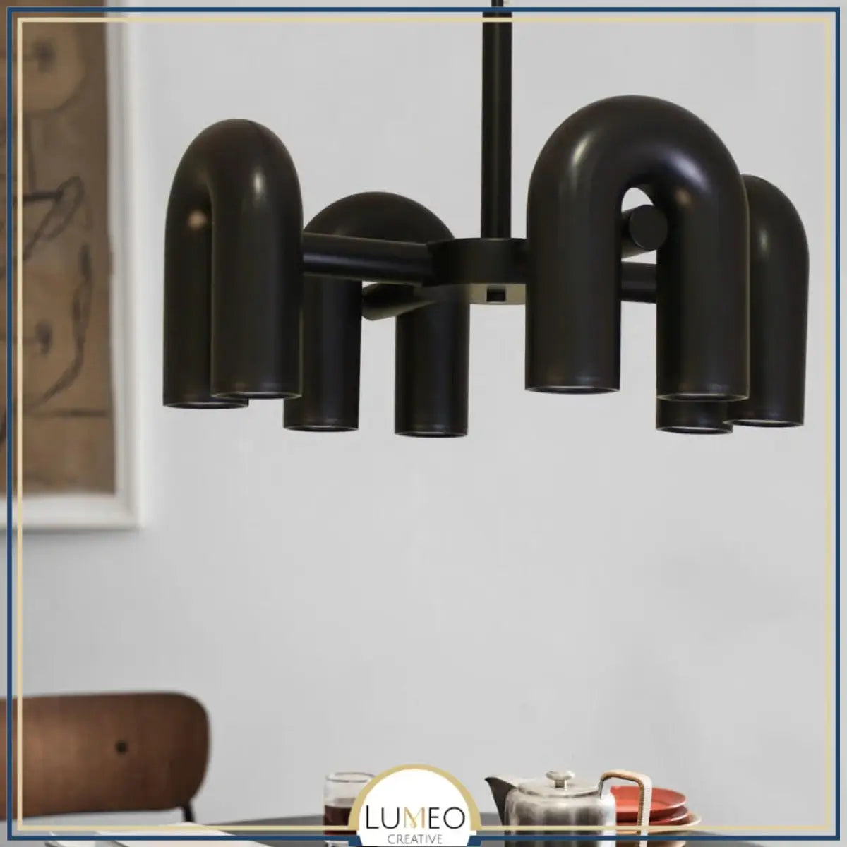 Lustre design tubulaire contemporain