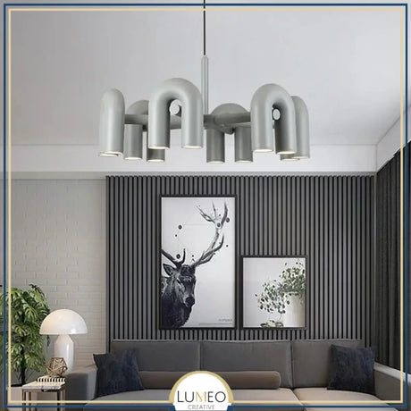 Lustre design tubulaire contemporain