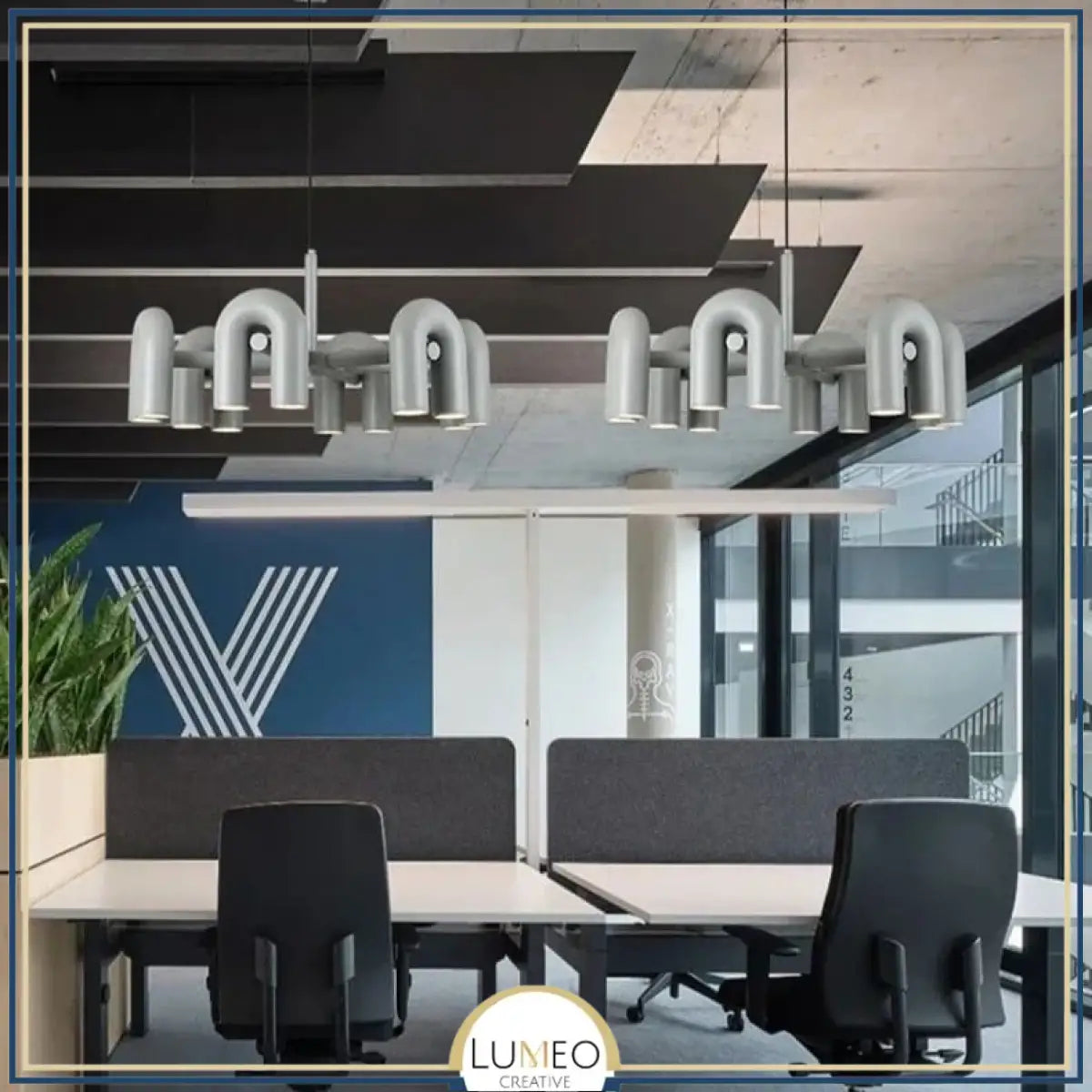 Lustre design tubulaire contemporain