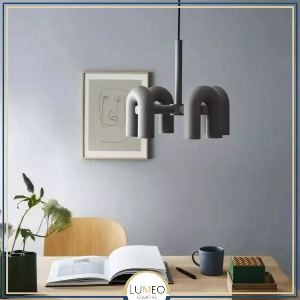 Lustre design tubulaire contemporain