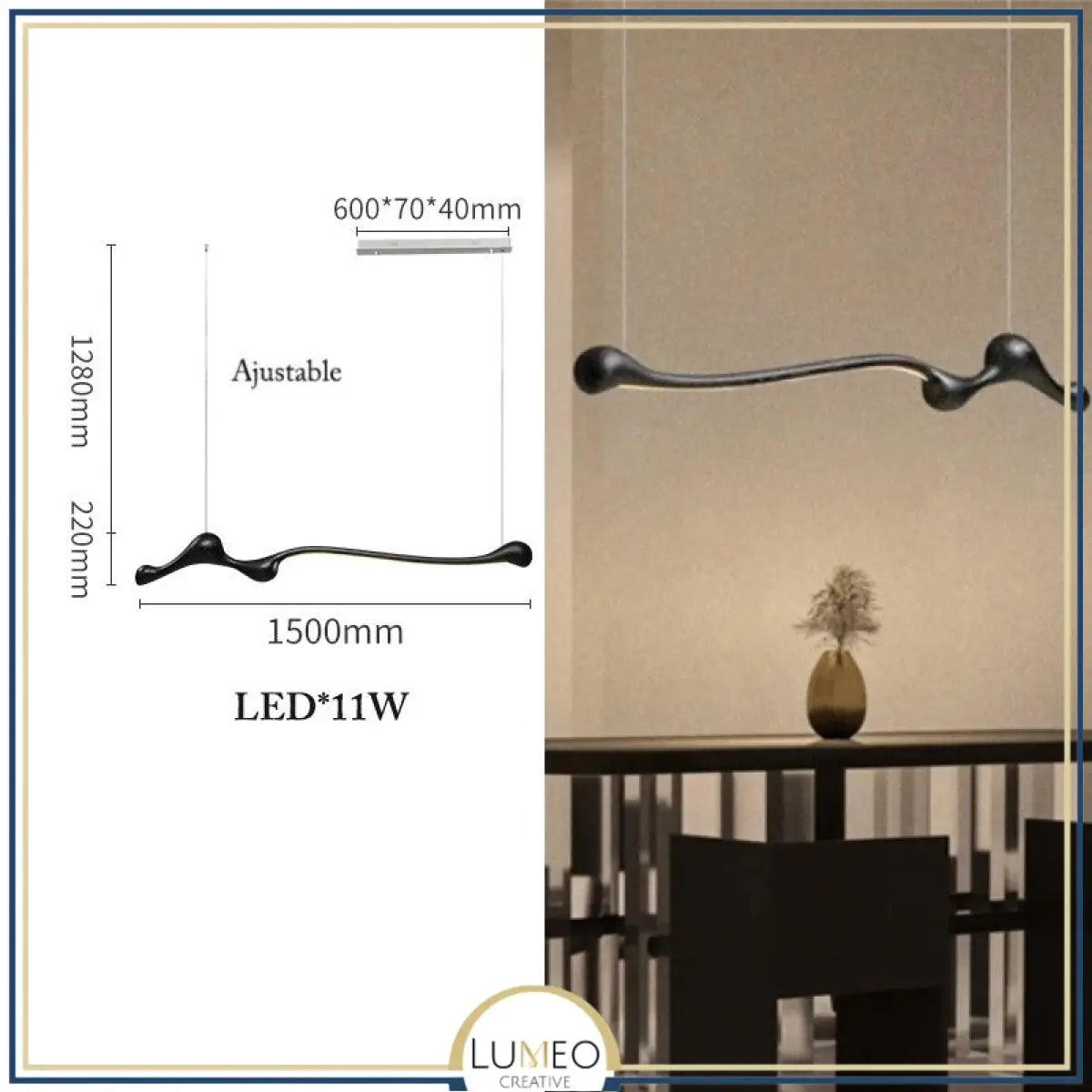 Lustre organique en bois massif | Design sculptural