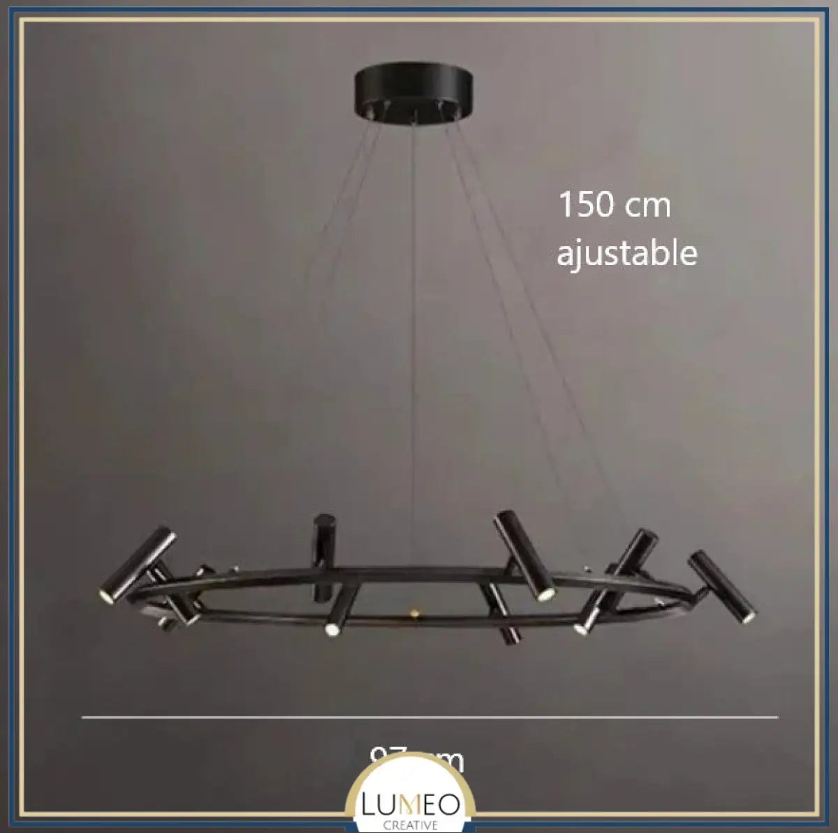 Lustre suspendu à spots orientables | Structure graphique et éclairage directionnel 10 Rond / Blanc chaud