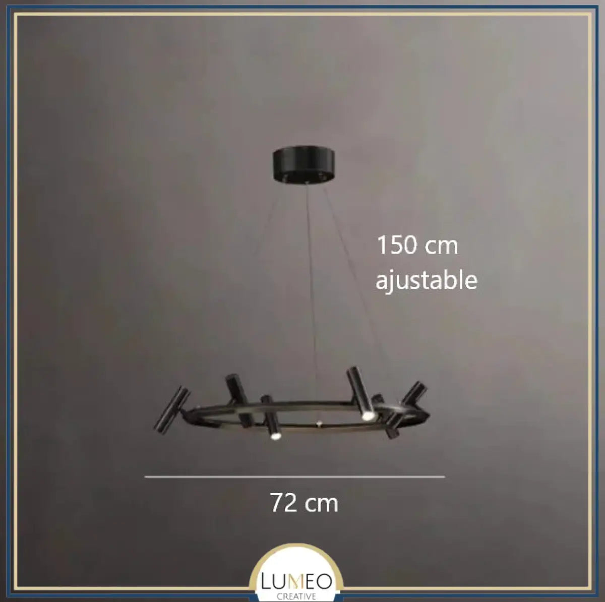 Lustre suspendu à spots orientables | Structure graphique et éclairage directionnel 6 Rond / Blanc chaud