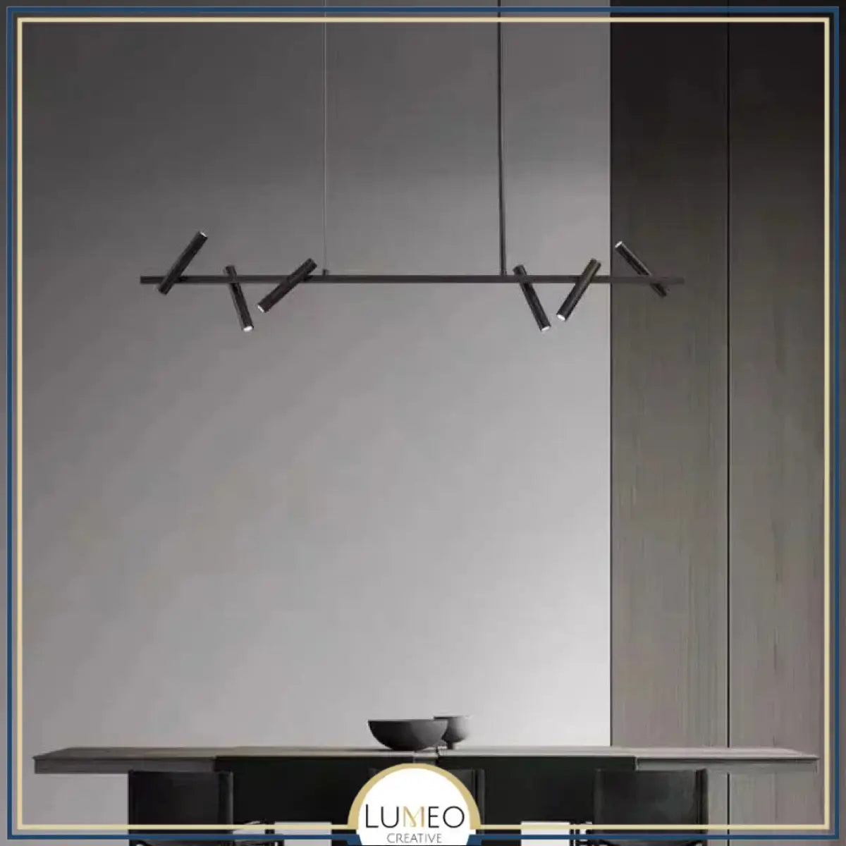 Lustre suspendu à spots orientables | Structure graphique et éclairage directionnel