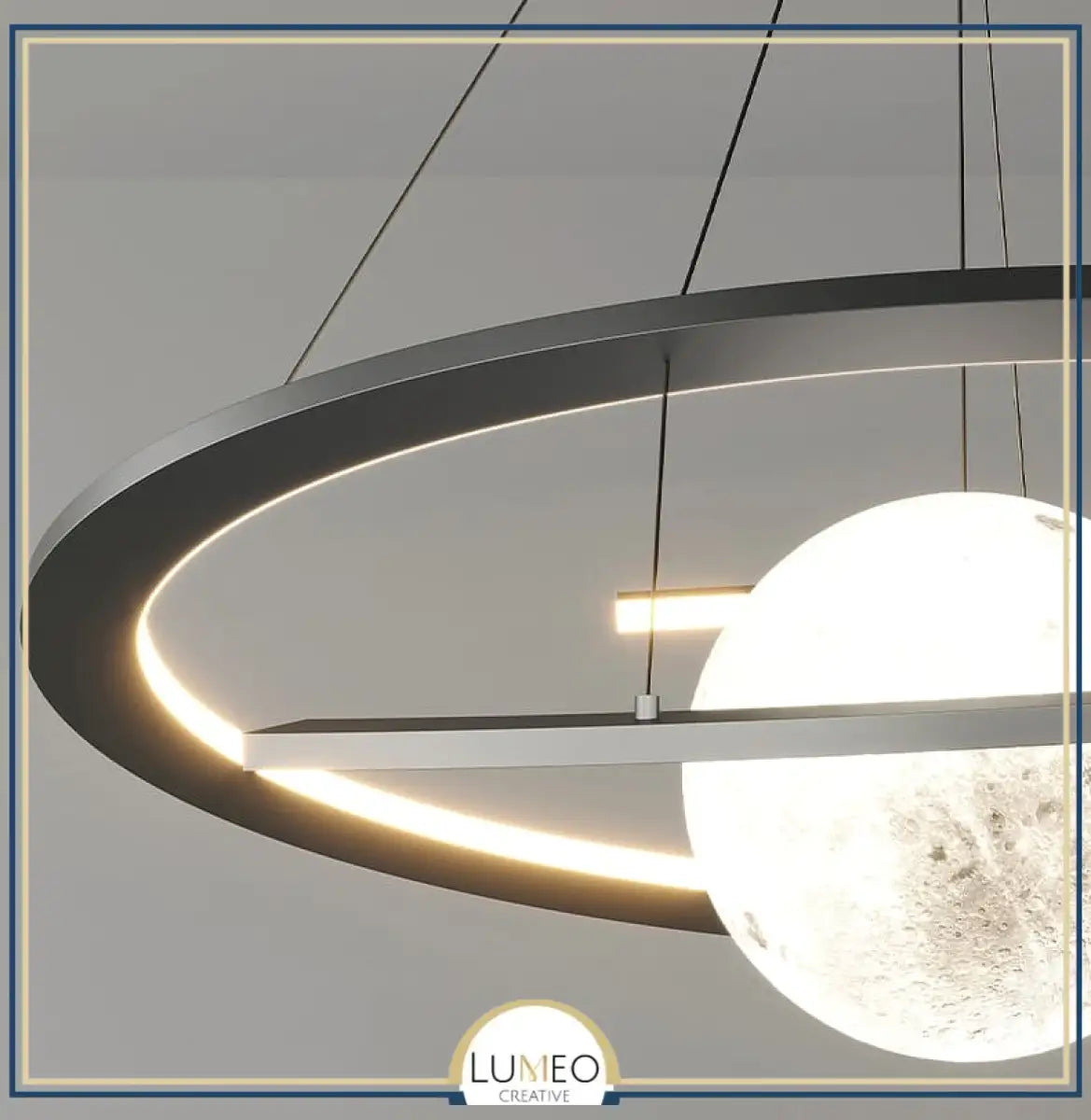 Lustre suspendu planétaire | Design futuriste & ambiance céleste