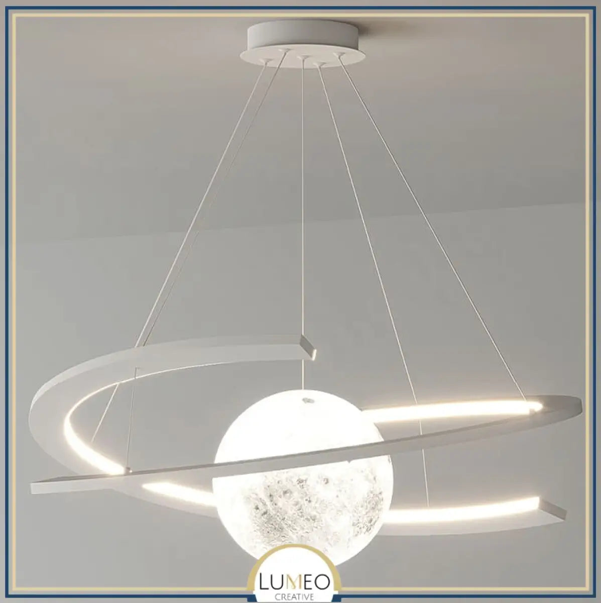 Lustre suspendu planétaire | Design futuriste & ambiance céleste