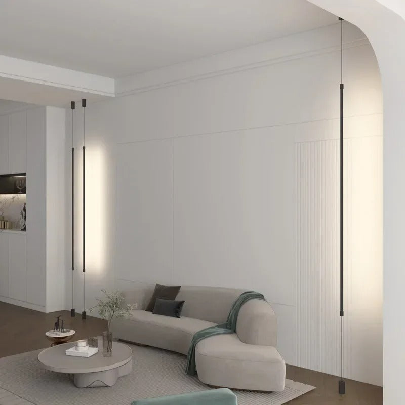Tube lumineux mural vertical LED | Luminaire minimaliste avec option prise intégrée