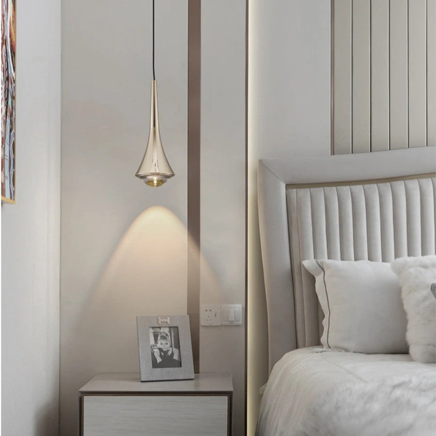 Suspension goutte noire et or | Luminaire suspendu pour éclairage ciblé et élégant
