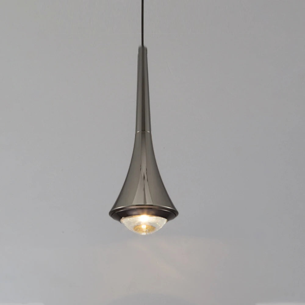 Suspension goutte noire et or | Luminaire suspendu pour éclairage ciblé et élégant Noir / Blanc chaud