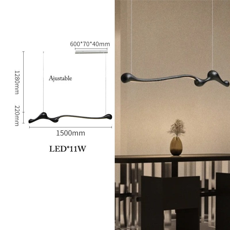 Lustre organique en bois massif | Design sculptural