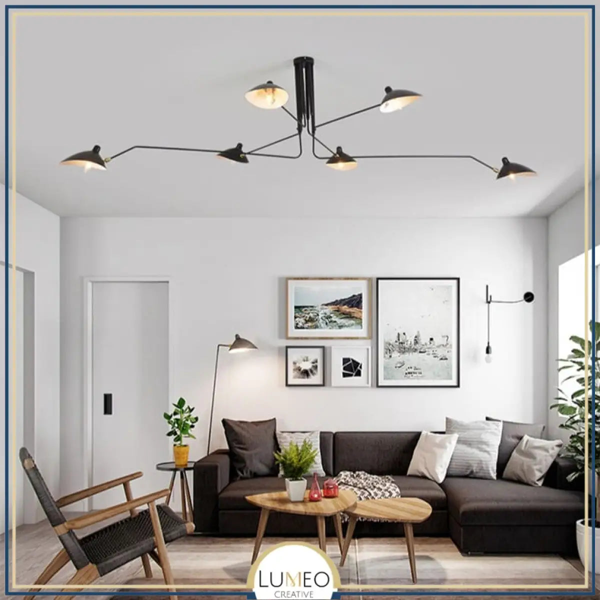 Plafonnier & Applique murale multi bras articulés | Style art nordique