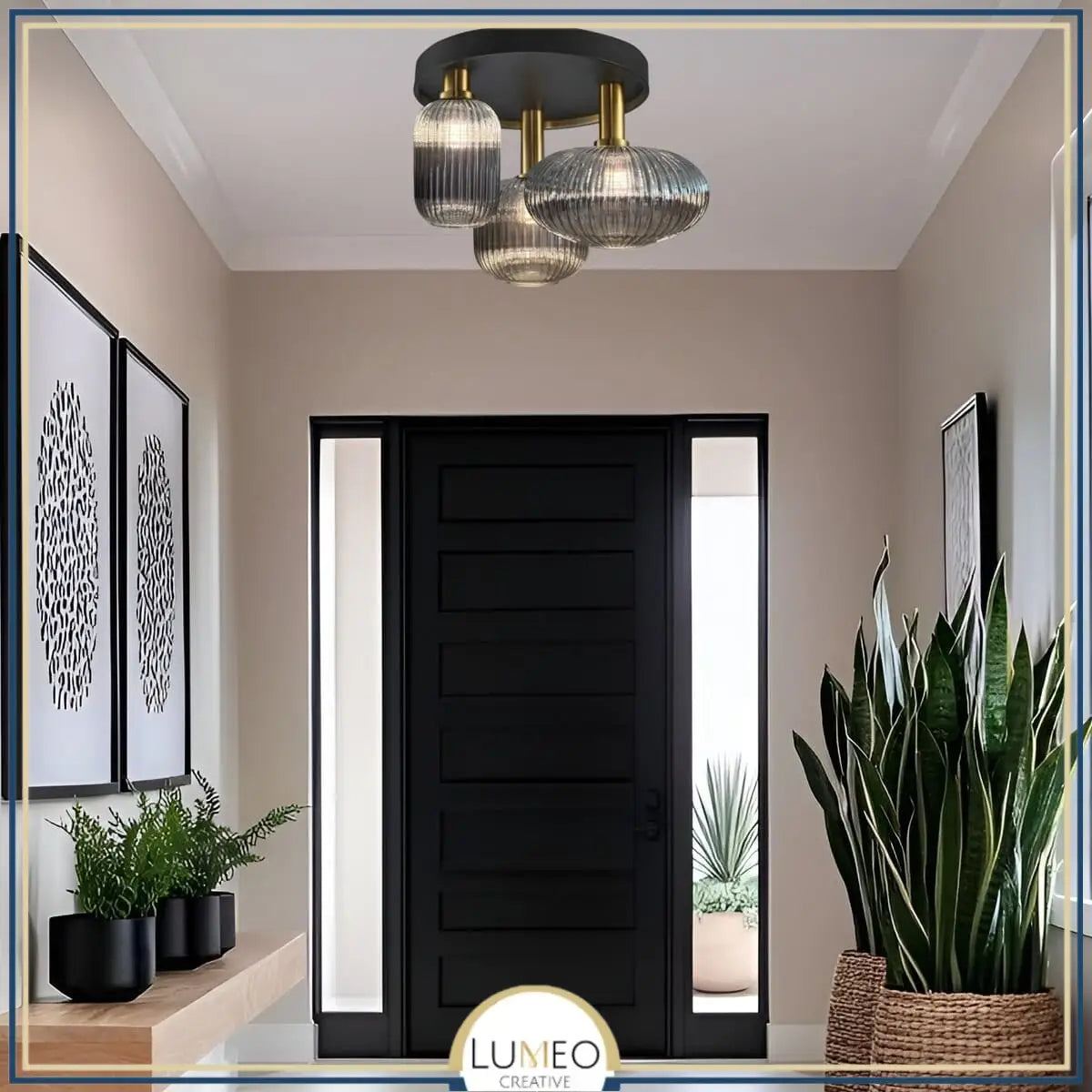 Plafonnier en verre vintage CRISTALI | 3 luminaires à personnaliser