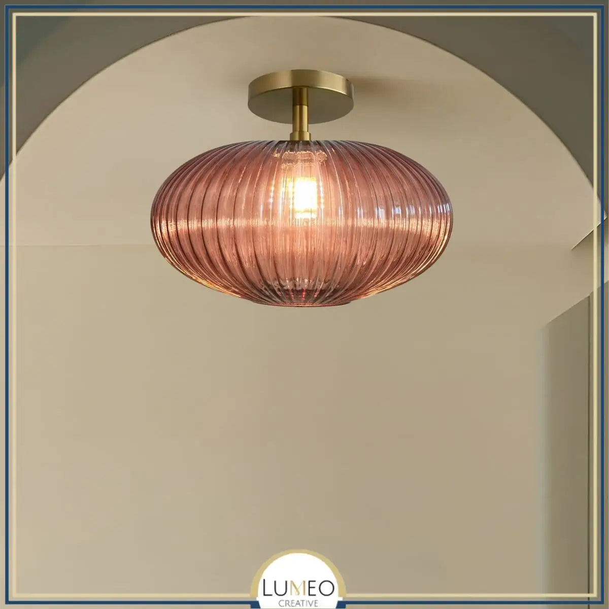 Plafonnier en verre vintage CRISTALI | Verre fumé et coloré