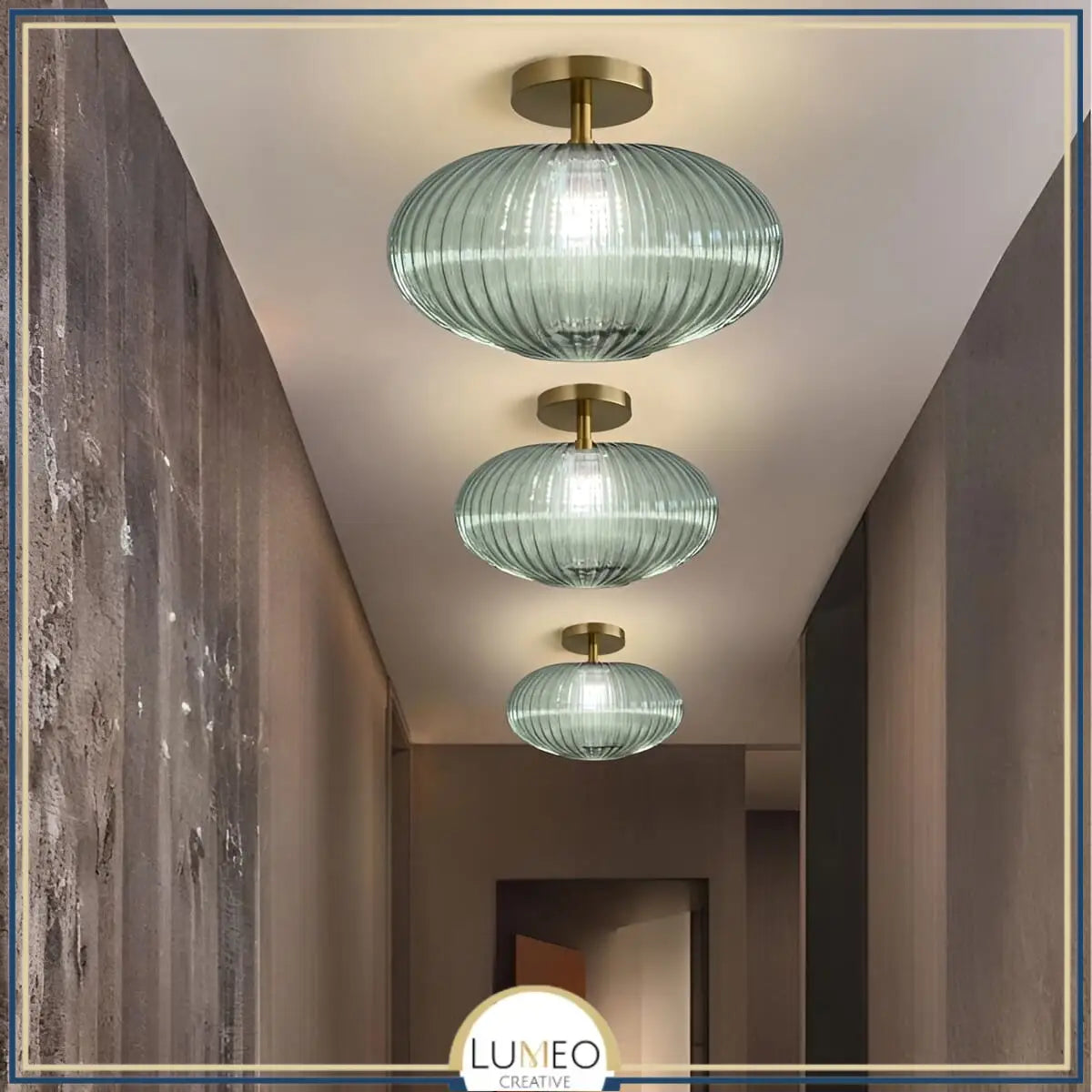 Plafonnier en verre vintage CRISTALI | Verre fumé et coloré