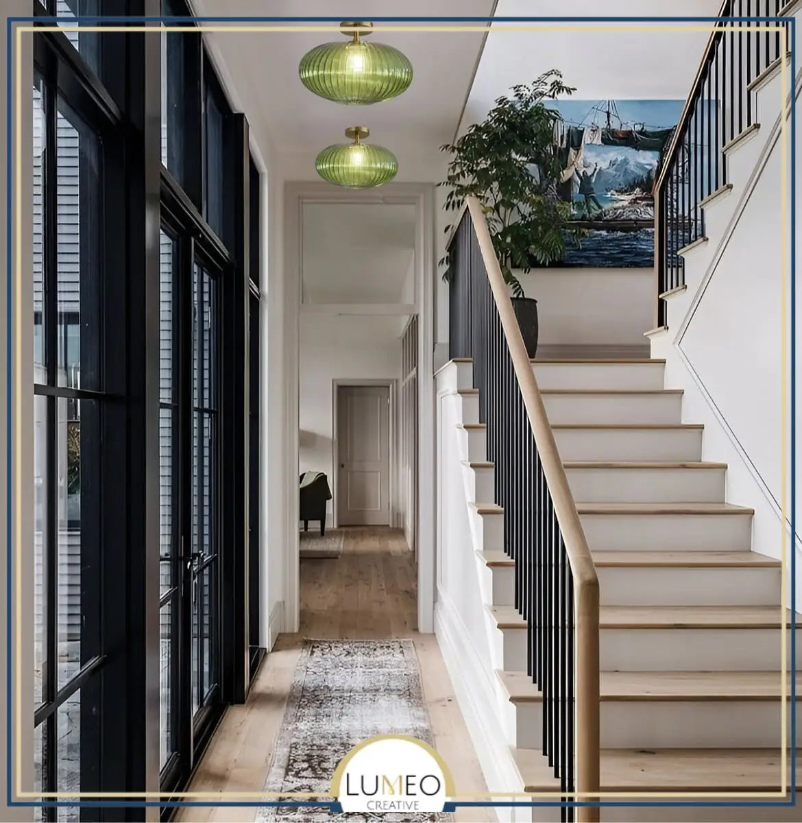 Plafonnier en verre vintage CRISTALI | Verre fumé et coloré