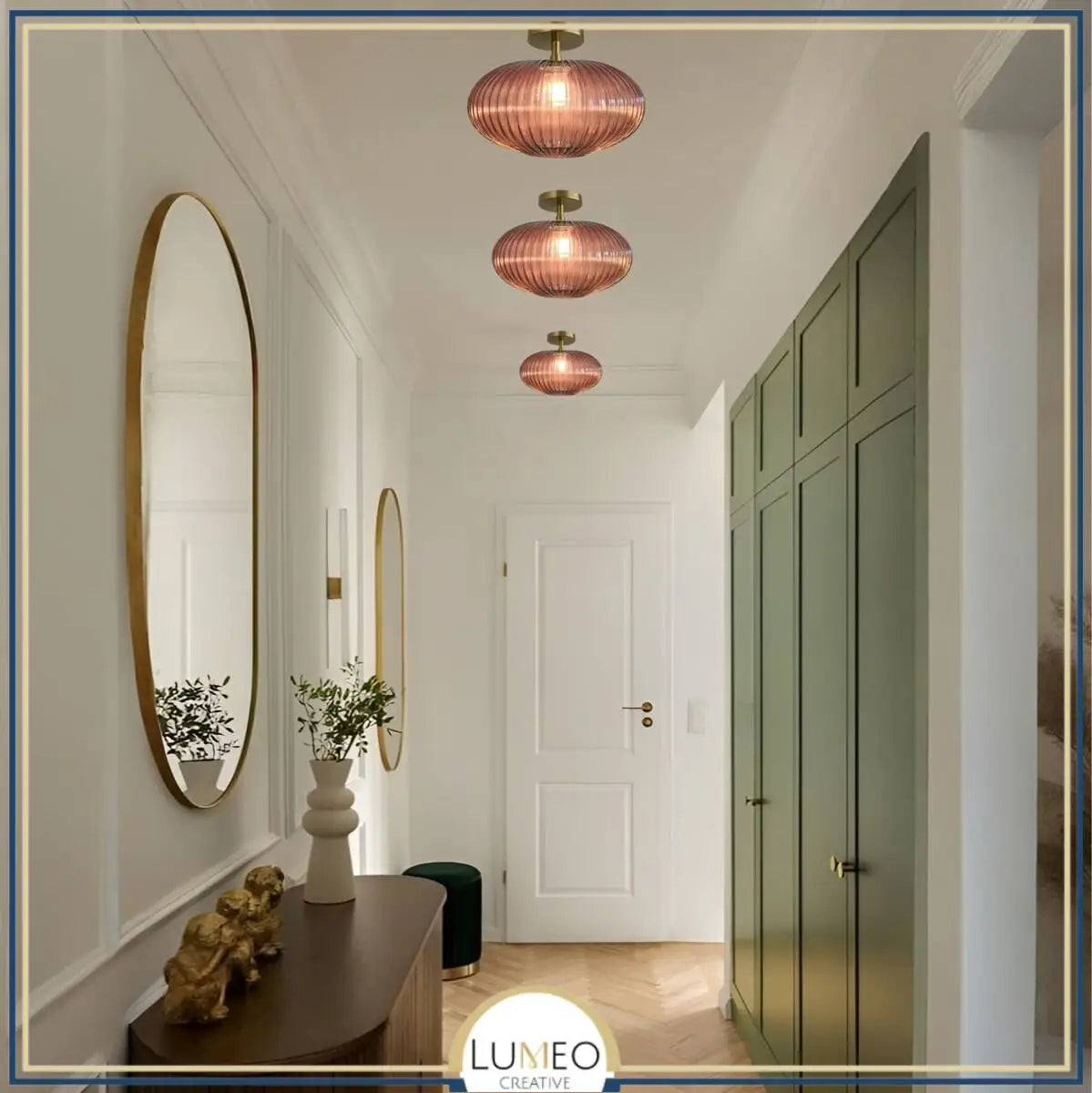 Plafonnier en verre vintage CRISTALI | Verre fumé et coloré