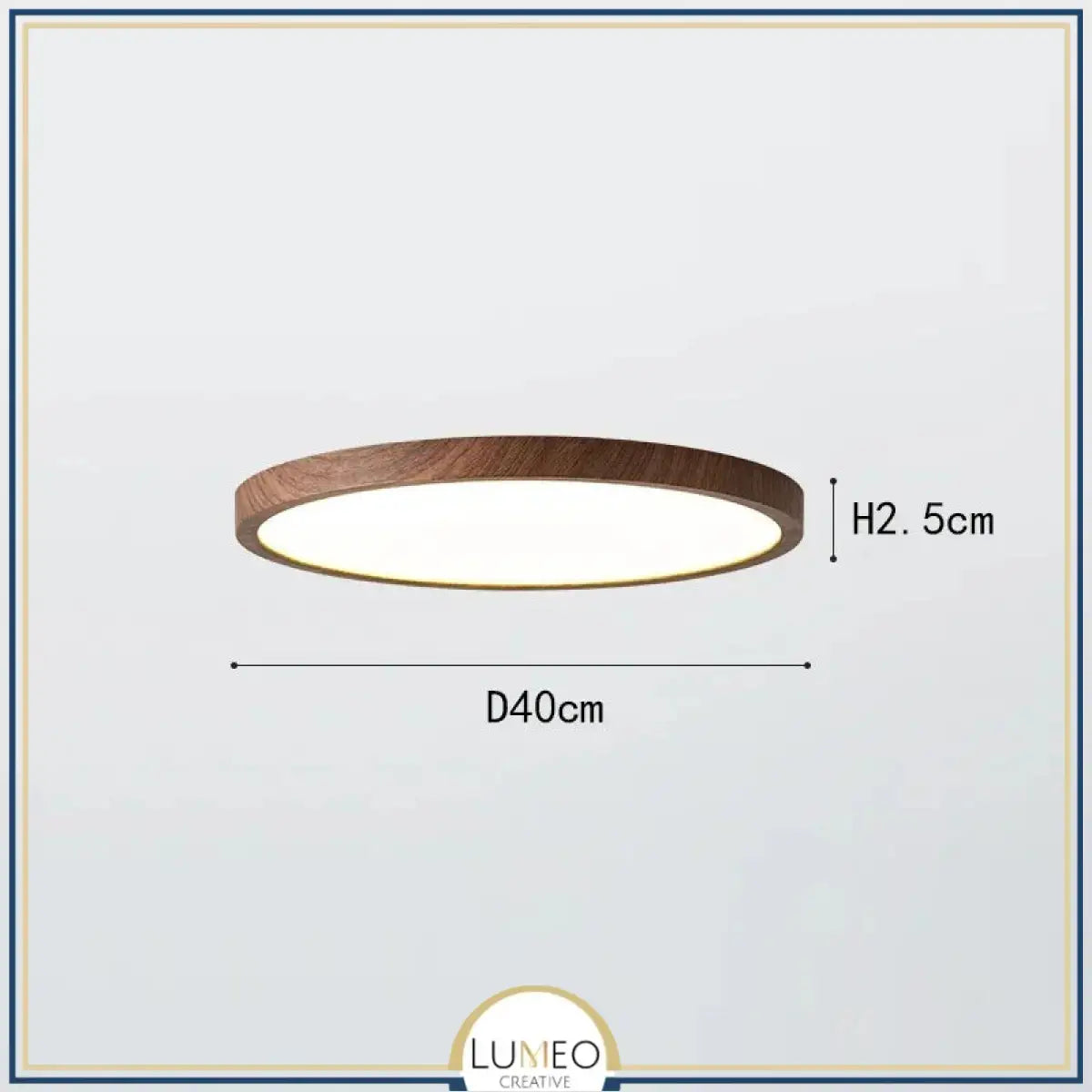 Plafonnier LED bois extra fin | Design épuré et minimaliste