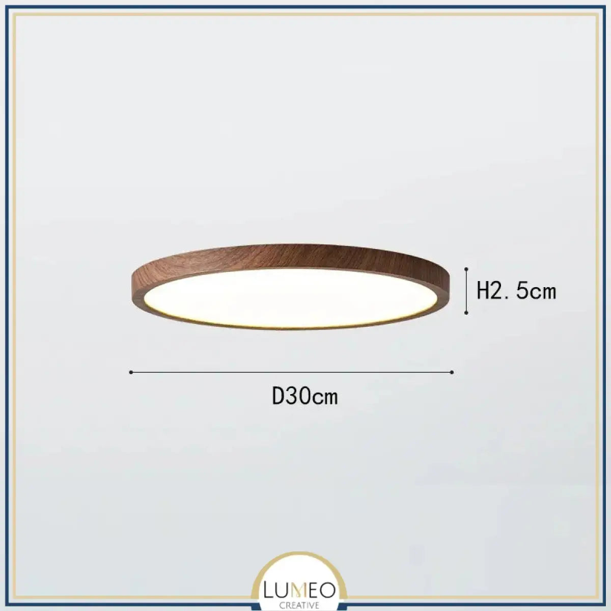 Plafonnier LED bois extra fin | Design épuré et minimaliste