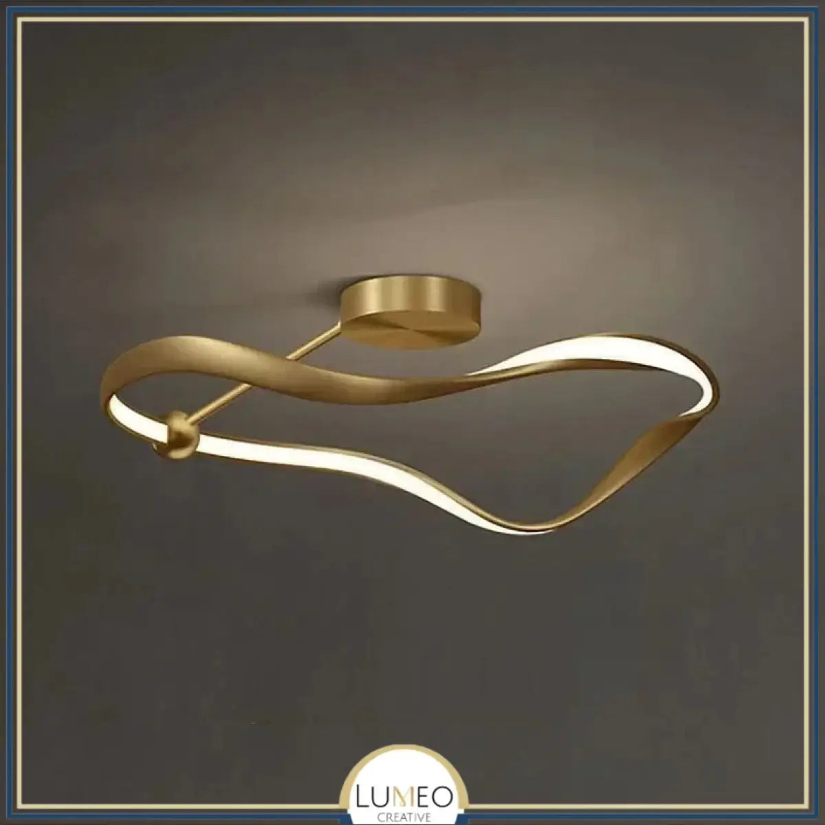 Plafonnier LED design ondulé | Noir blanc ou doré