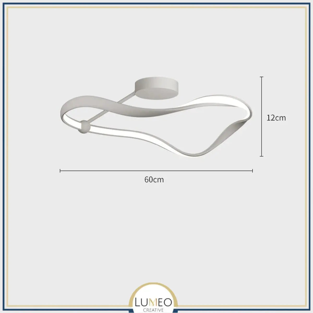 Plafonnier LED design ondulé | Noir blanc ou doré