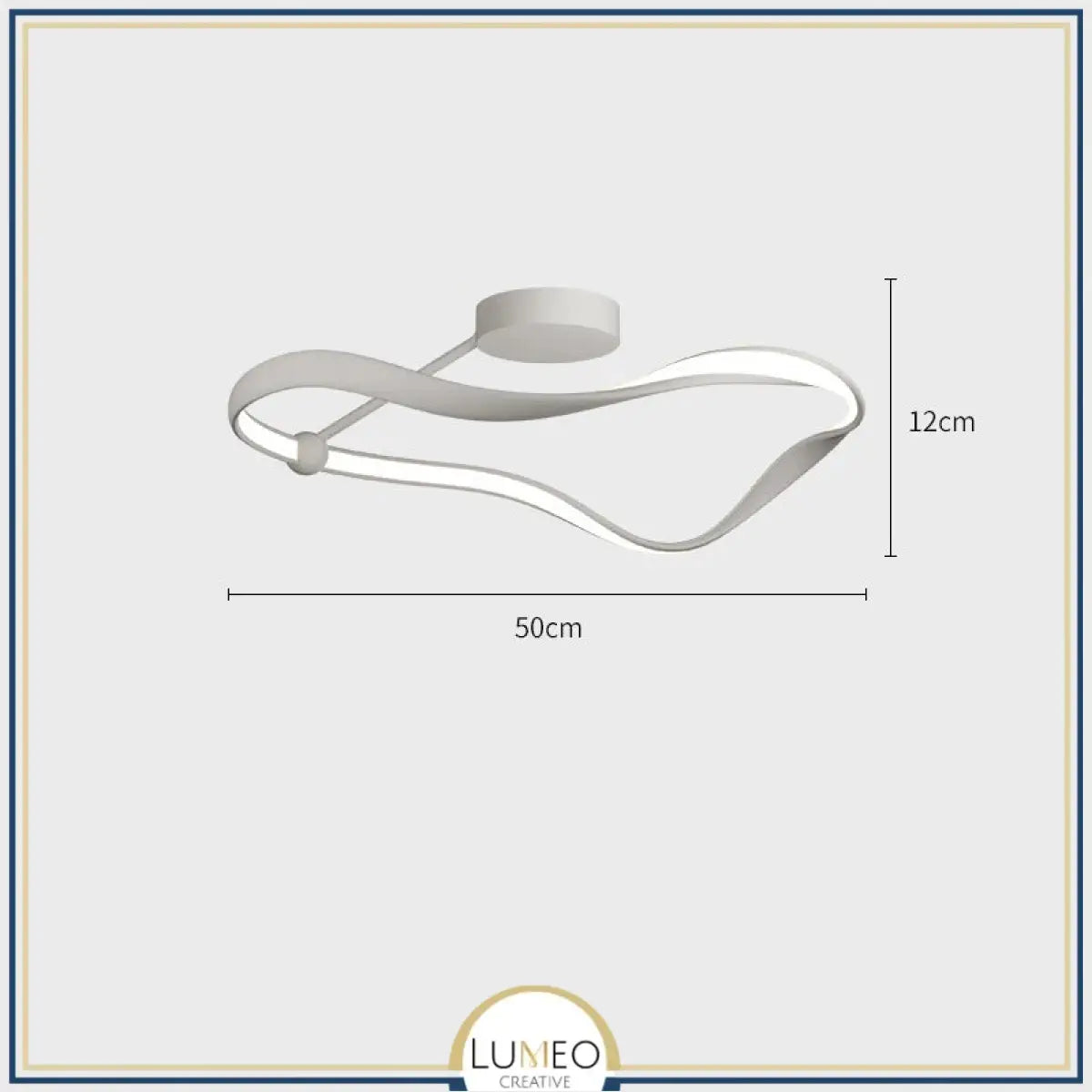 Plafonnier LED design ondulé | Noir blanc ou doré