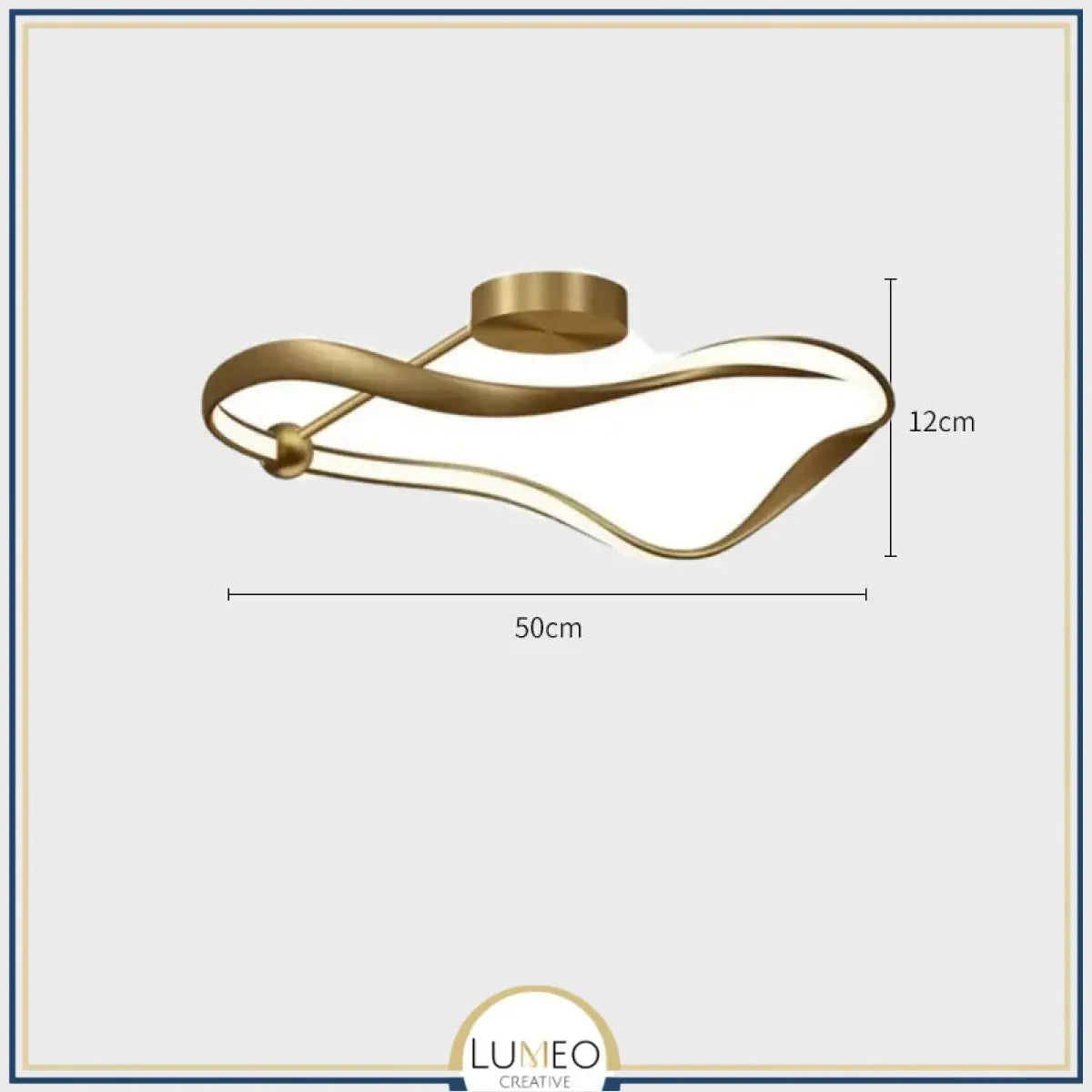 Plafonnier LED design ondulé | Noir blanc ou doré