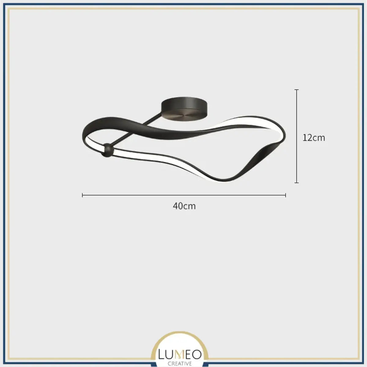 Plafonnier LED design ondulé | Noir blanc ou doré 40 cm / Or / Blanc chaud