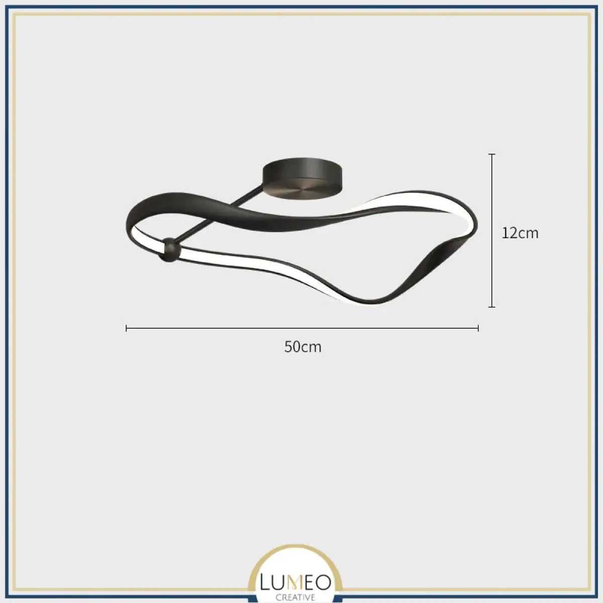 Plafonnier LED design ondulé | Noir blanc ou doré 50 cm / Or / Blanc chaud