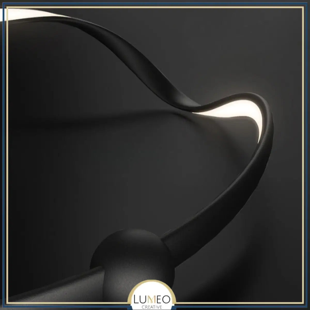 Plafonnier LED design ondulé | Noir blanc ou doré