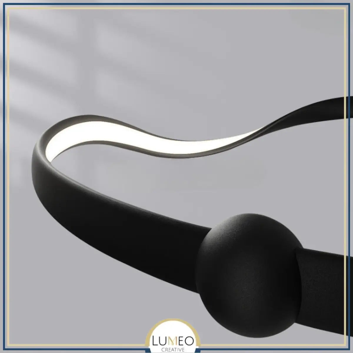 Plafonnier LED design ondulé | Noir blanc ou doré