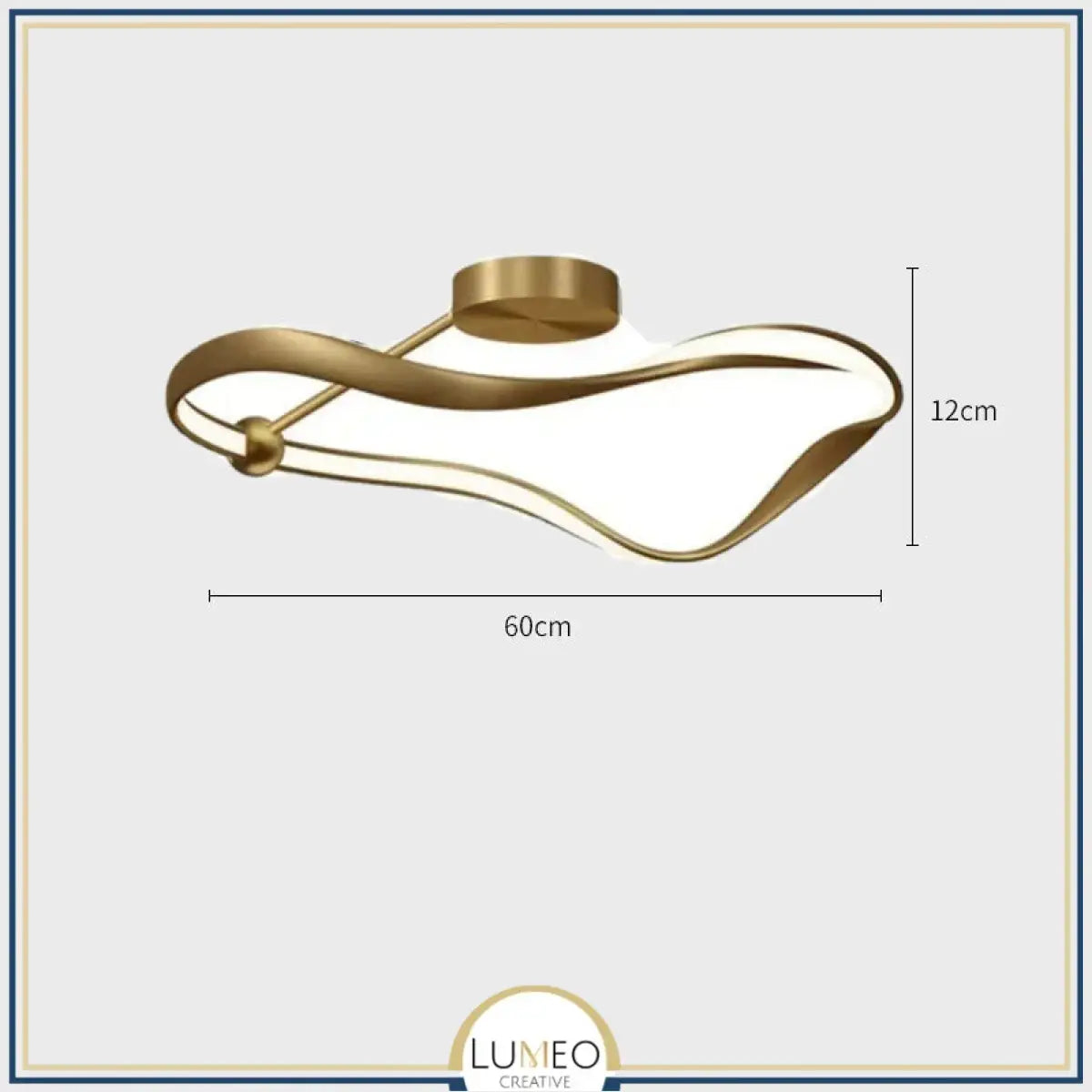 Plafonnier LED design ondulé | Noir blanc ou doré