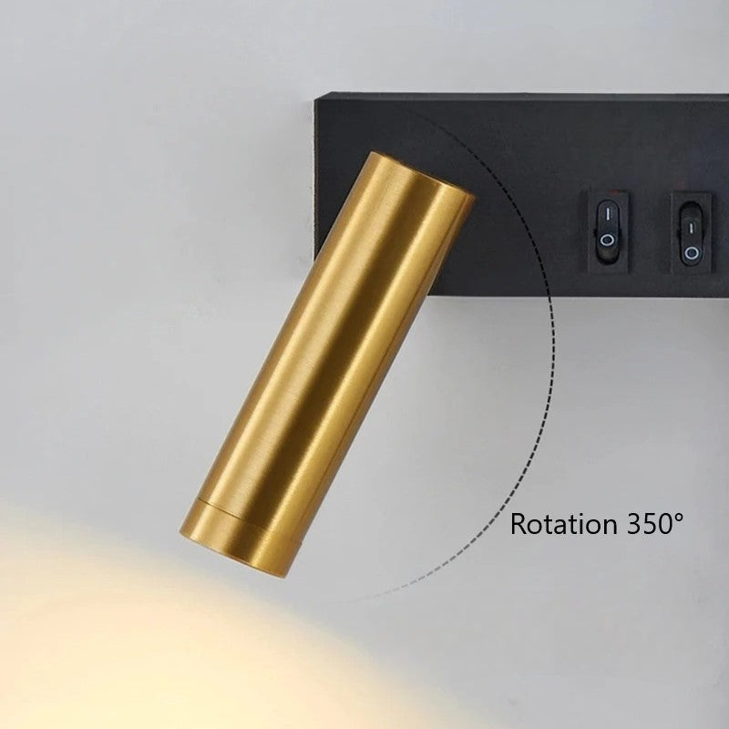 Applique murale LED & liseuse intégrée | Design asymétrique gauche/droite