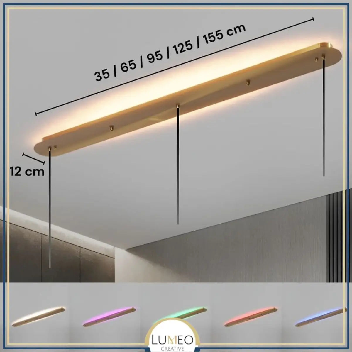 socle rectangulaire pour suspensions multiples