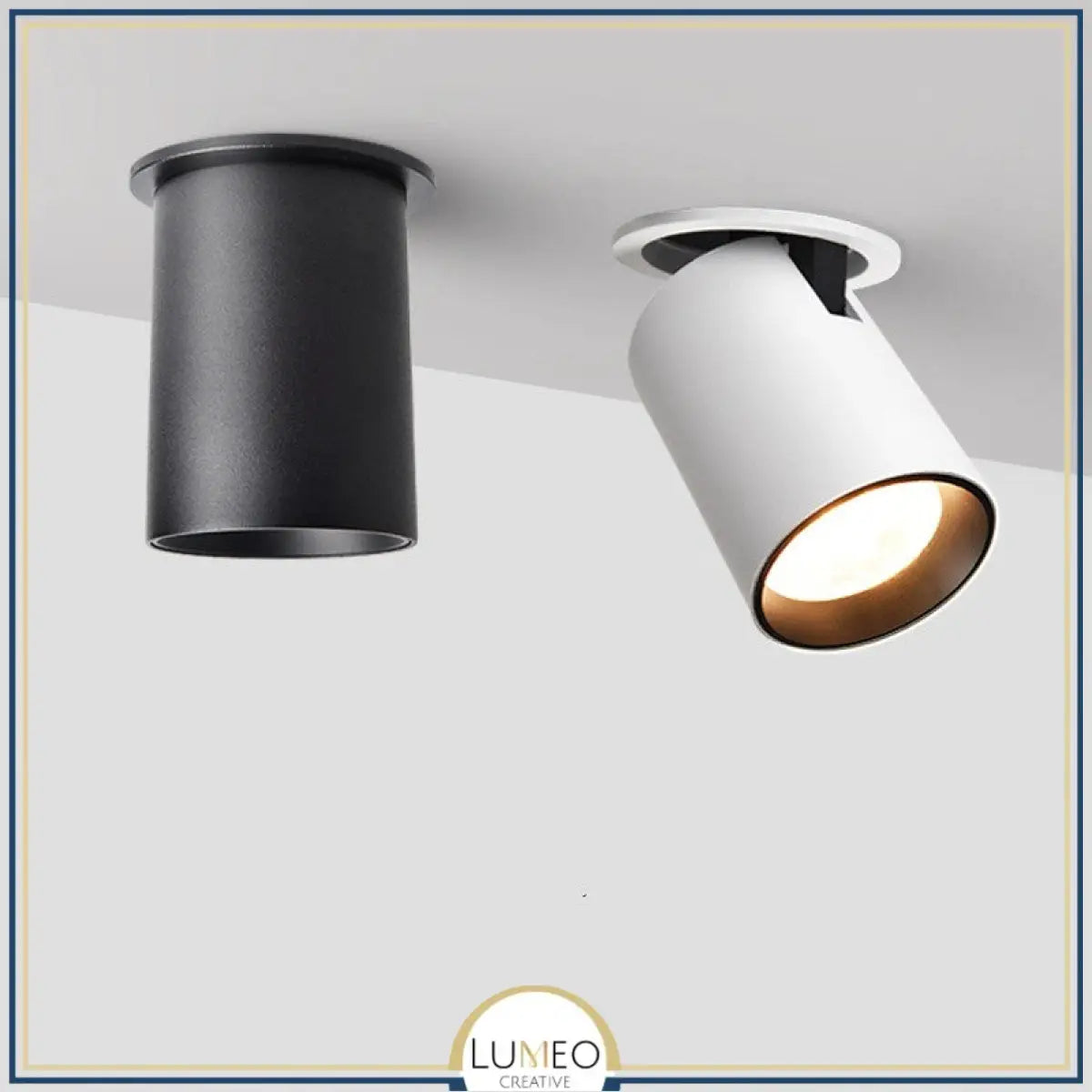 Spot encastré orientable design | Aluminium blanc ou noir