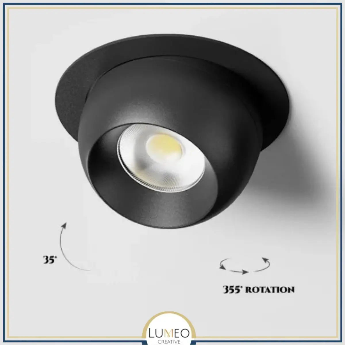 Spot encastré orientable design boule| Finition noire ou blanche