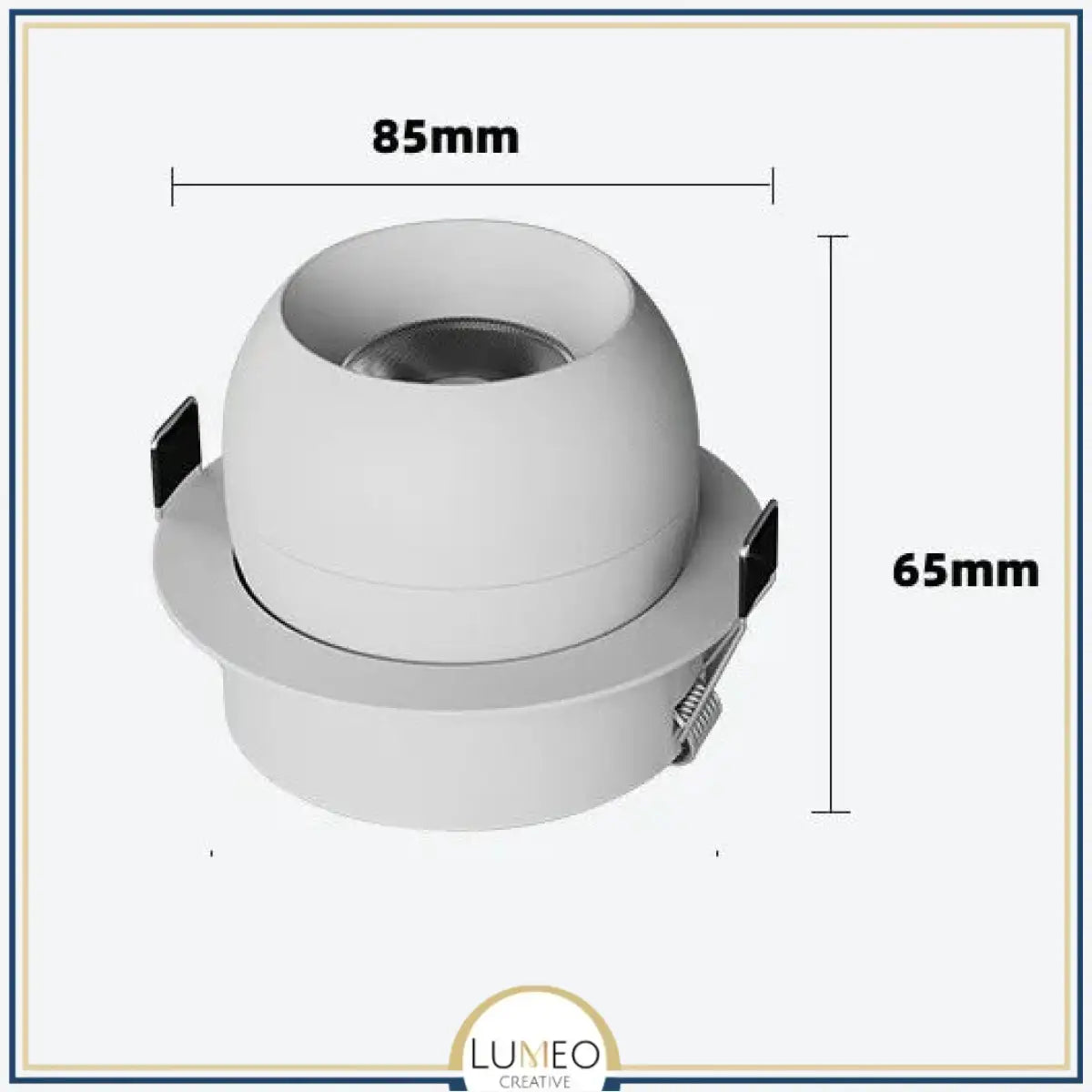 Spot encastré orientable design boule| Finition noire ou blanche